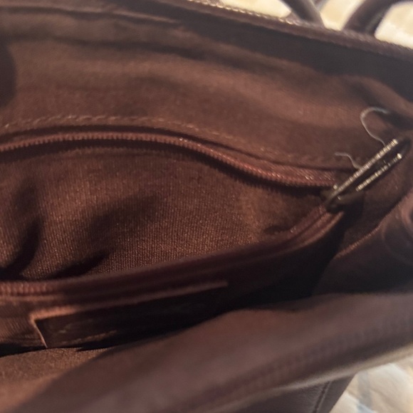 Fossil Dark Brown Leather Crossbody Bag with Silver Heart - Picture 4 of 5